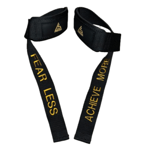 lifting straps zwart - fear less achieve more