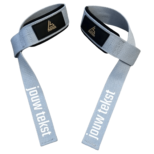 lifting straps grijs personaliseerbaar