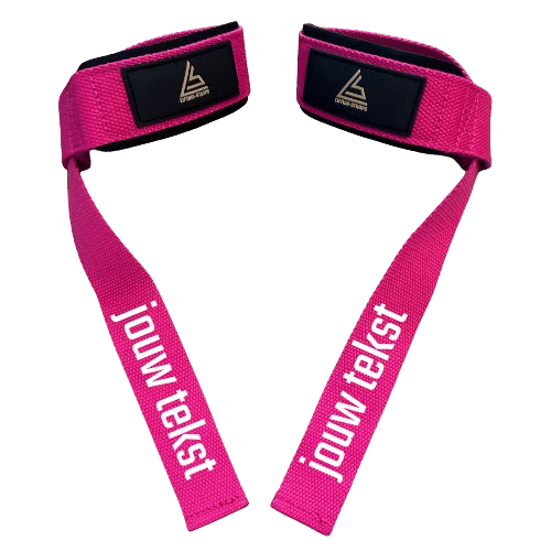 lifting straps roze personaliseerbaar